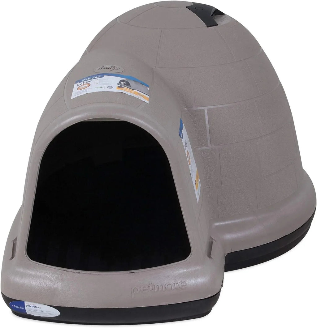 Petmate Indigo Dog House (Igloo Dog House, Made in USA with 90% Recycled Materials, All Weather Protection Pet Shelter) for XL Dogs 90 to 125 pounds, Made in USA(Default Title)