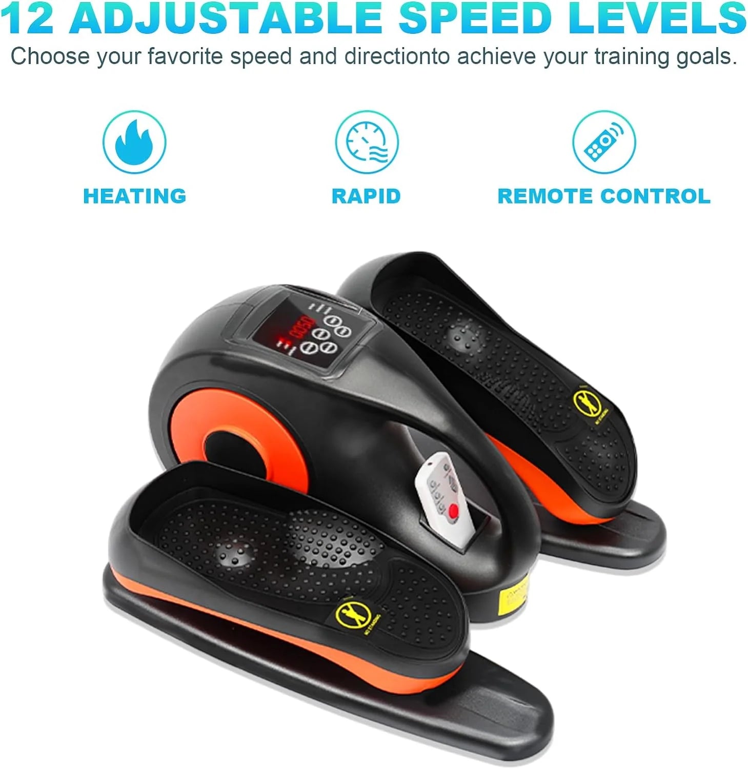 Vélo elliptique sous le bureau,vélo elliptique assis électrique,elliptique silencieux et compact avec écran d'affichage,télécommande,vélo elliptique pour la maison,vélo elliptique pour personnes agées