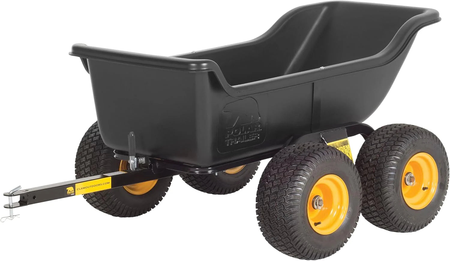 Heavy Duty Tandem Axle Cubic Foot ATV UTV Lawn Mower Trailer TA1200 and Wide Track Rubber Wheels Hauling Outdoor-Black, 1200 lbs. -15 cu.ft(1500 lbs. - 22 cu.ft./Tandem Axle)