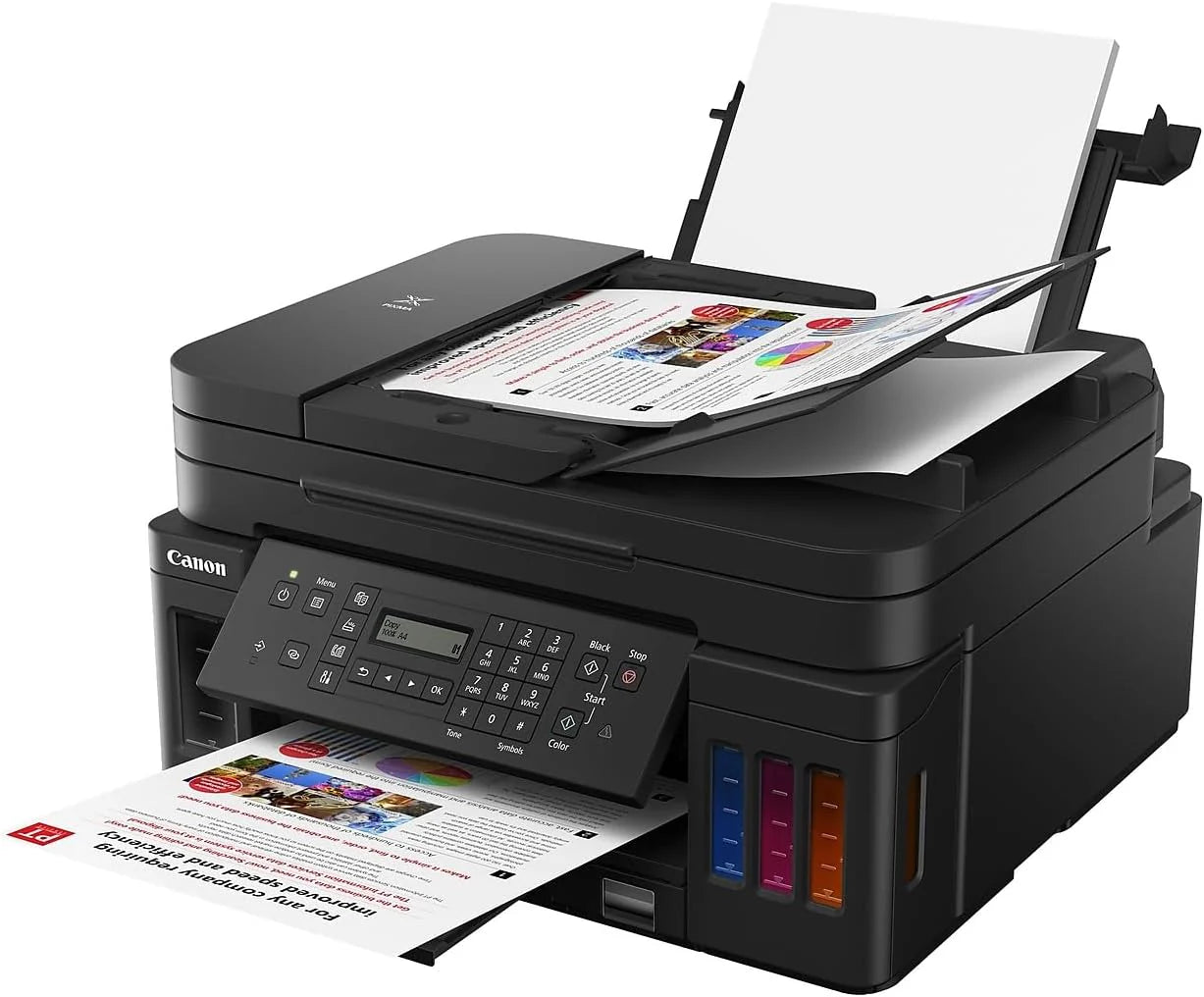 All-in-one Printer Home Office | Wireless Super Tank Printer | Copier | Scan, | Fax and ADF with Mobile Printing, Black, Works with Alexa