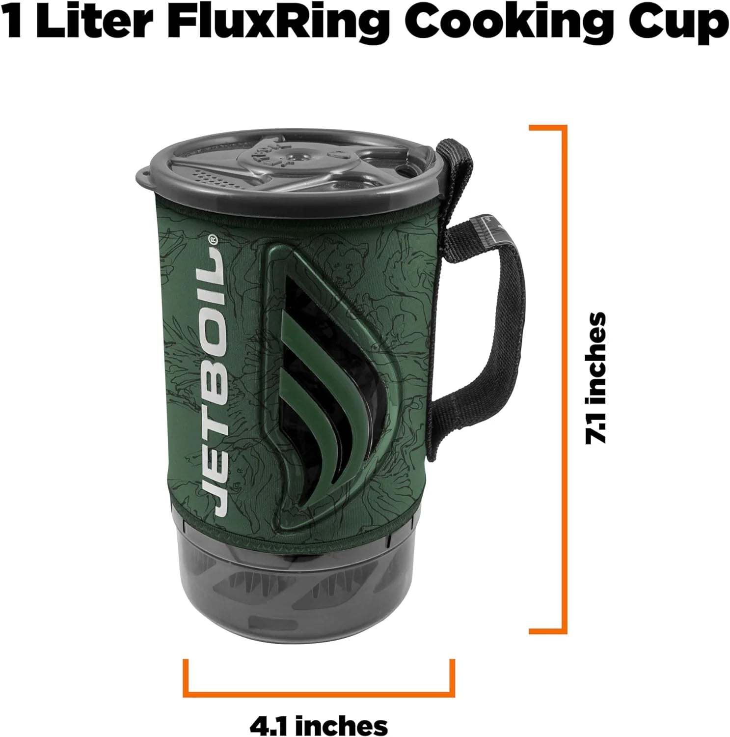Flash Camping and Backpacking Stove System, Portable Propane/Isobutane Burner with Cooking Cup for Outdoor Trips and Hiking(Mountain Stripes)