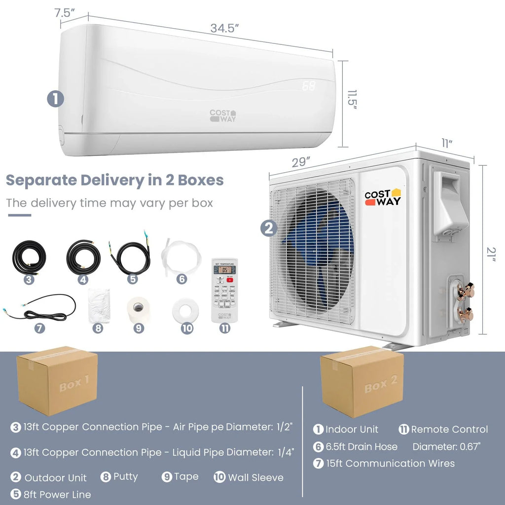 12000BTU Mini Split Air Conditioner Heater