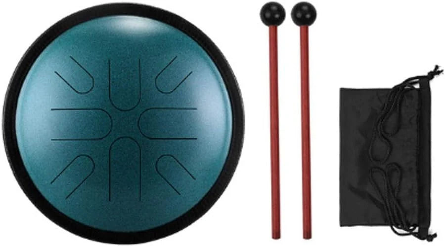 10-inch Steel Tongue Drum 8-Note Drum Travel Drum Percussion Instrument with Mallets for Meditation Yoga (Color : A)