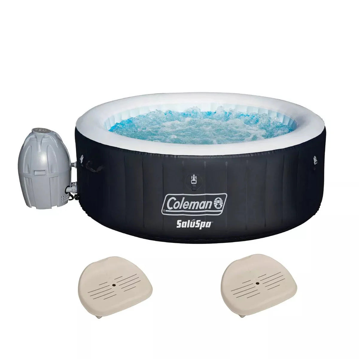Coleman SaluSpa 4-Person Inflatable Hot Tub with 60 AirJets  Adjustable Seats