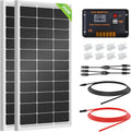 200 Watts 12 Volt/24 Volt Solar Panel Kit with High Efficiency Monocrystalline Solar Panel and 30A PWM Charge Controller for RV, Camper, Vehicle, Caravan and Other Off Grid Applications(200W - KIT)