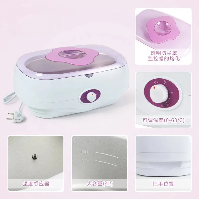 4L Wax Heater Hand Wax Mask Melting Machine Hair Removal Beauty Hot Heater Tool Paraffin Wax Machine for Hand and Feet(Green)