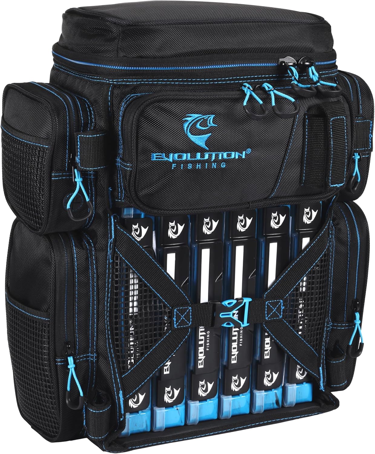 Outdoor men's and women's universal adjustable, high-strength version raft fishing tackle backpack - Green(3600/Blue)