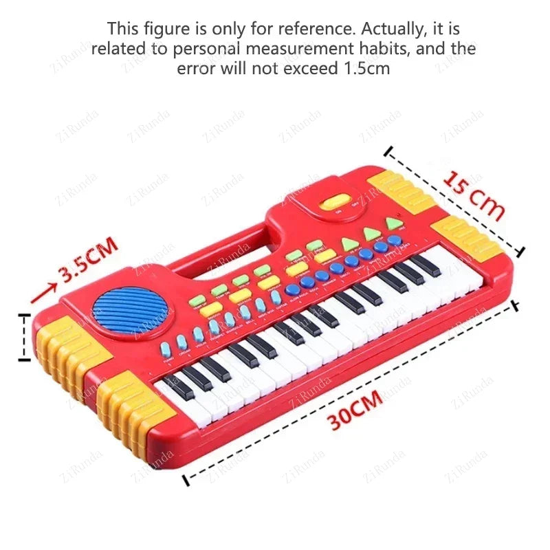 31 Keys Kids Baby Musical Toys Children Musical Portable Instrument Electronic Piano Keyboard Educational Toys for Girl(WHITE)