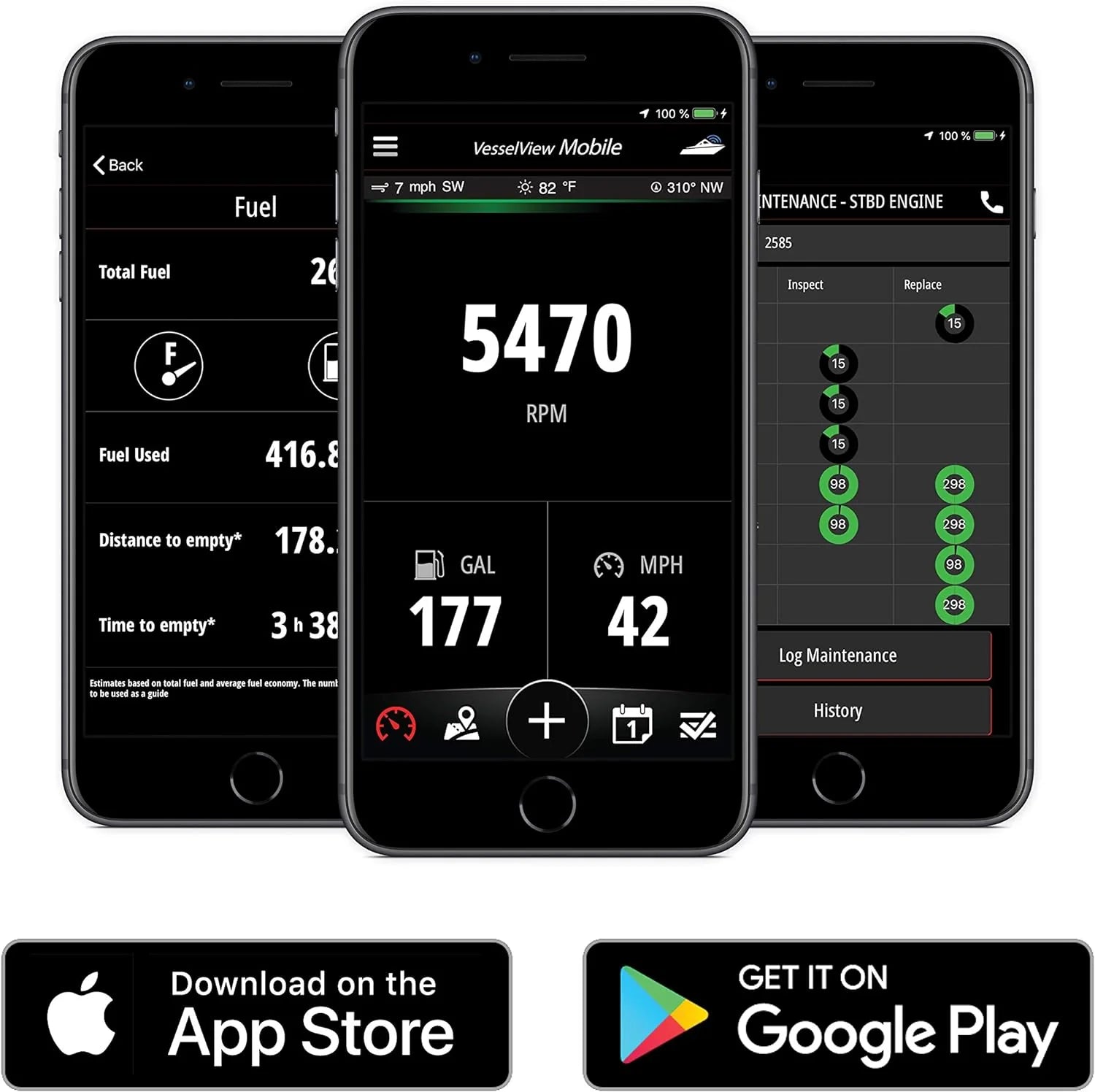 Mobile - Connected Boat Engine System for iOS and Android Devices