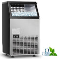 Commercial Home Ice Maker Machine, Built-in Stainless Steel Electric Ice Cube Maker, 33lbs Storage Capacity  Ice Shovel