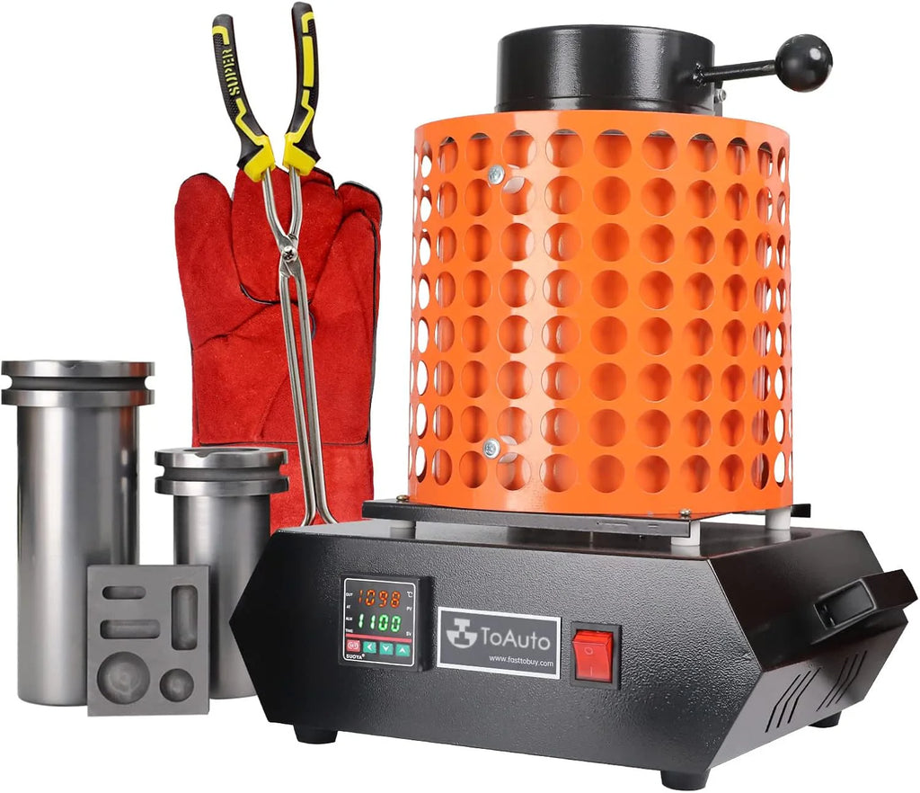 TOAUTO Gold Melting Furnace TGF3000-V1.1, 1+3KG, 1400W, 2100F