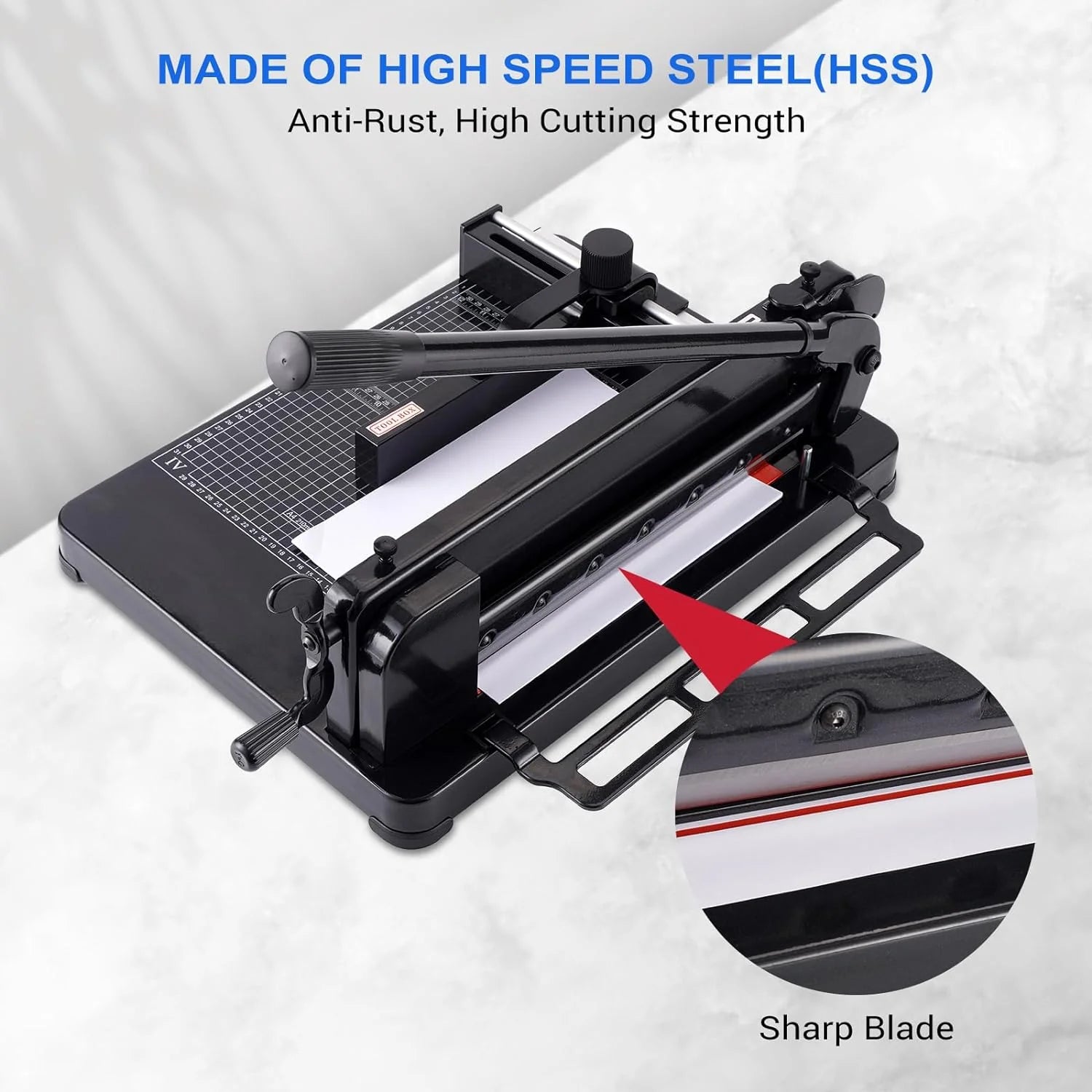 Heavy Duty Paper Cutter,12 inch Guillotine Paper Cutter,Guillotine Paper Cutters and Trimmers Cards Leather with Metal Base for Office Home School (Black, a4)(a4/Black)