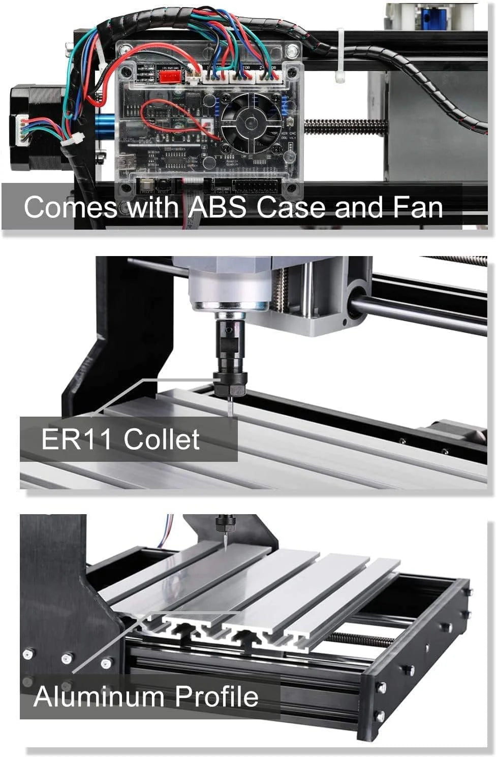 Router Kit GRBL Control 3 Axis Plastic Acrylic PCB PVC Wood Carving Milling Engraving Machine with Offline Controller, XYZ Working Area 300 x 180 x 45mm(3020-PRO MAX)