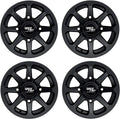 RT102 15in Wheels 15x7 4x137, 4+3 Offset, ATV UTV SxS Rims, Compatible with Can Am Commander Max Defender Max Pro Maverick X3 Maverick Trail, 4/137 Matte Black, Set of 4(14x7 (5+2))