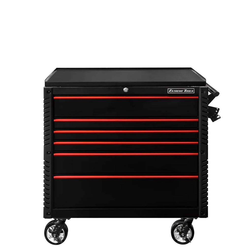 Extreme Tools EX Professional Series 41” 6 Drawer Tool Cart(Black - Blue)