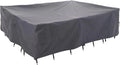 Waterproof UV-Resistant Outdoor Patio Furniture Set Cover, 180x96x36cm Gray
