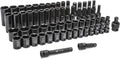 65 Piece 1/2" Drive Standard  Deep SAE/MM Impact Socket Set - 89095