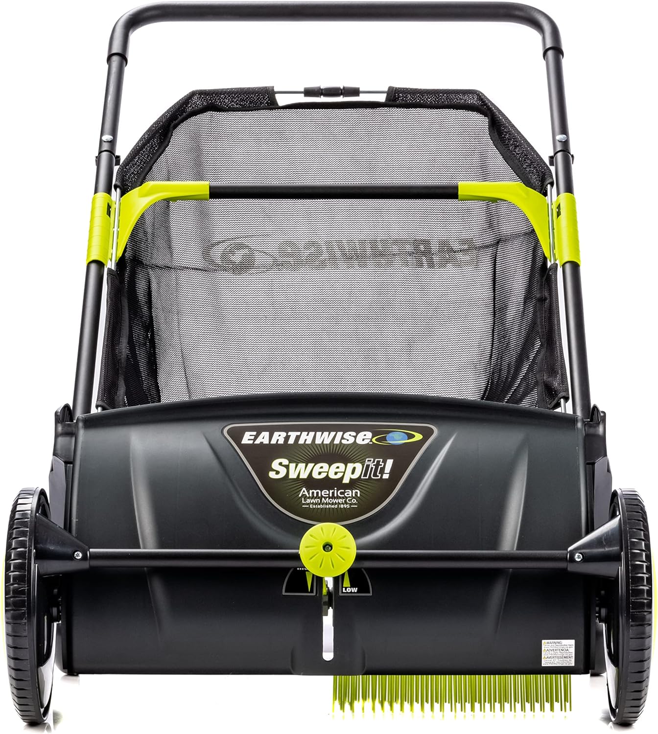 21-Inch Width Leaf  Grass Push Lawn Sweeper, Black