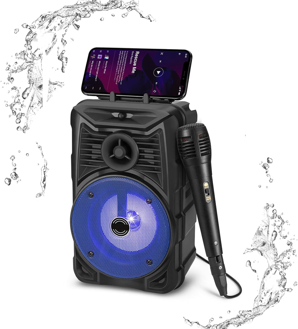 Portable Bluetooth Speaker, RGB Multi-Colors Rhythm Lights, Up to 8H Playtime, IPX5 Waterproof Speaker with HD Sound, TWS Pairing, Wireless Speakers for Home, Party, Outdoor(1PC)