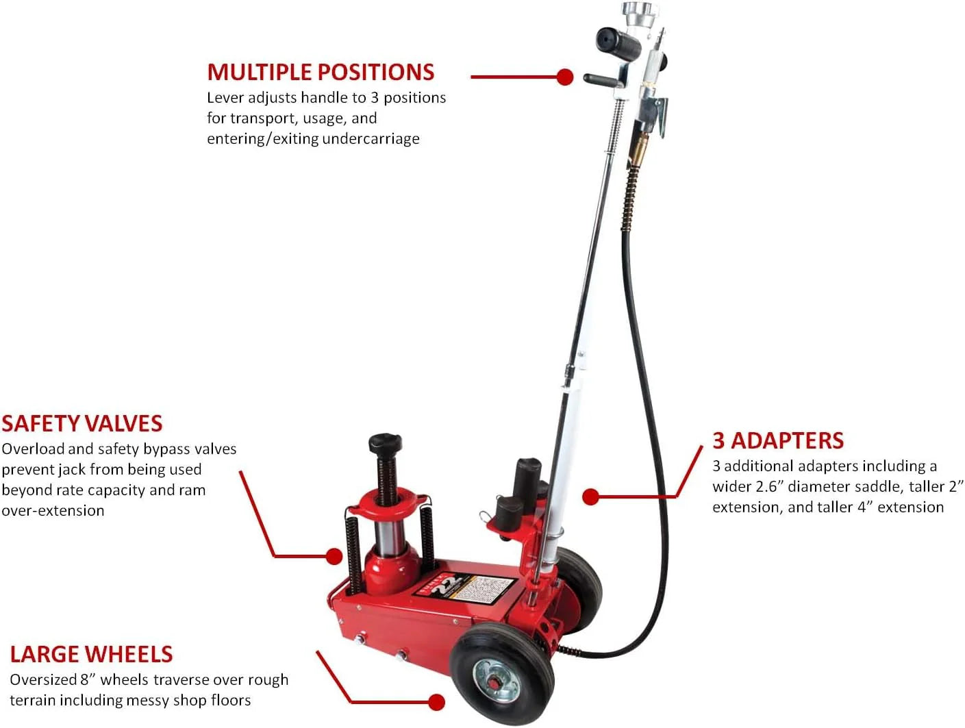 6622 22-Ton, Air/Hydraulic, Truck Jack