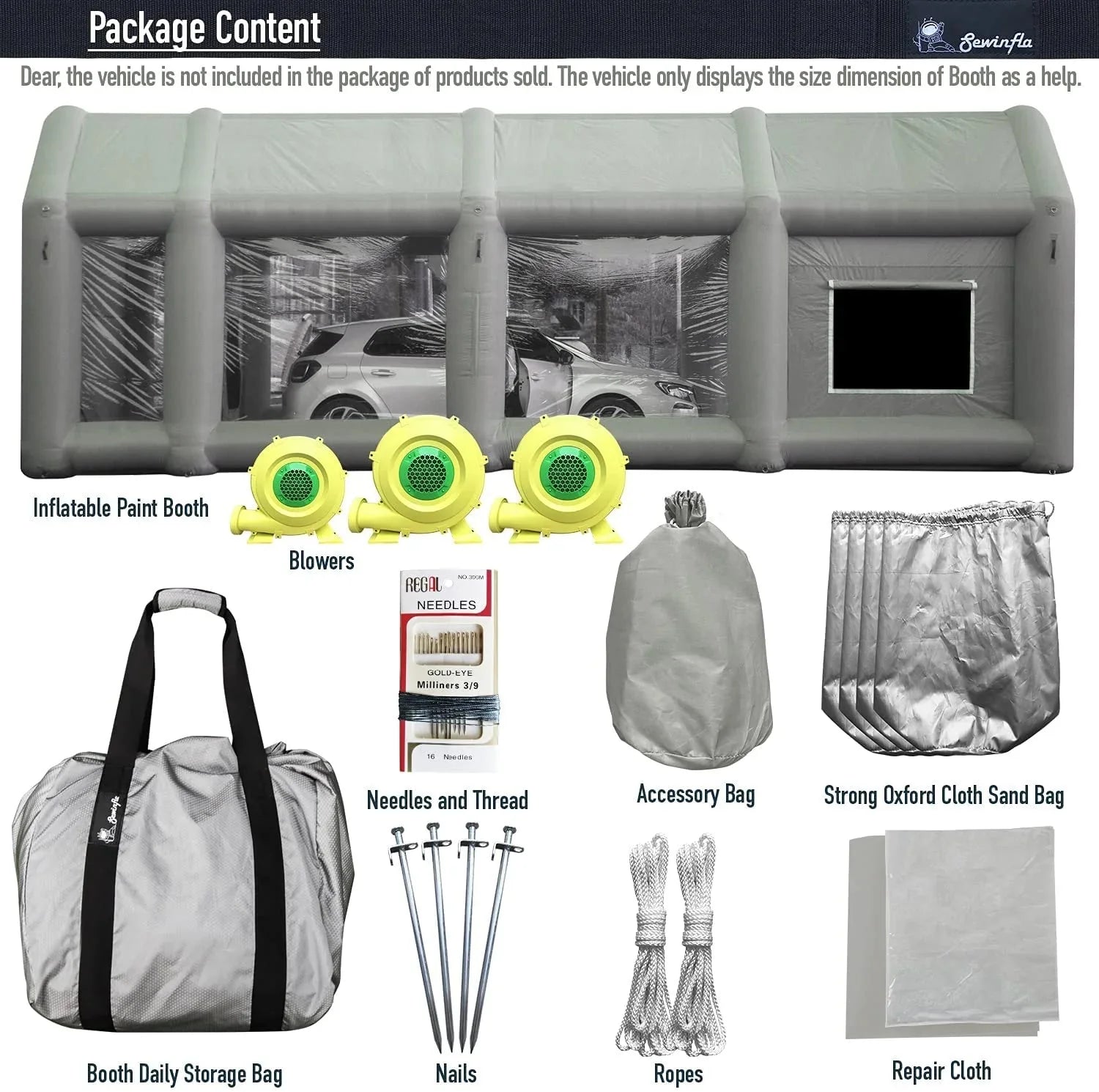 30x20x13Ft Inflatable Paint Booth with Blowers  Air Filter System – Professional Spray Tent