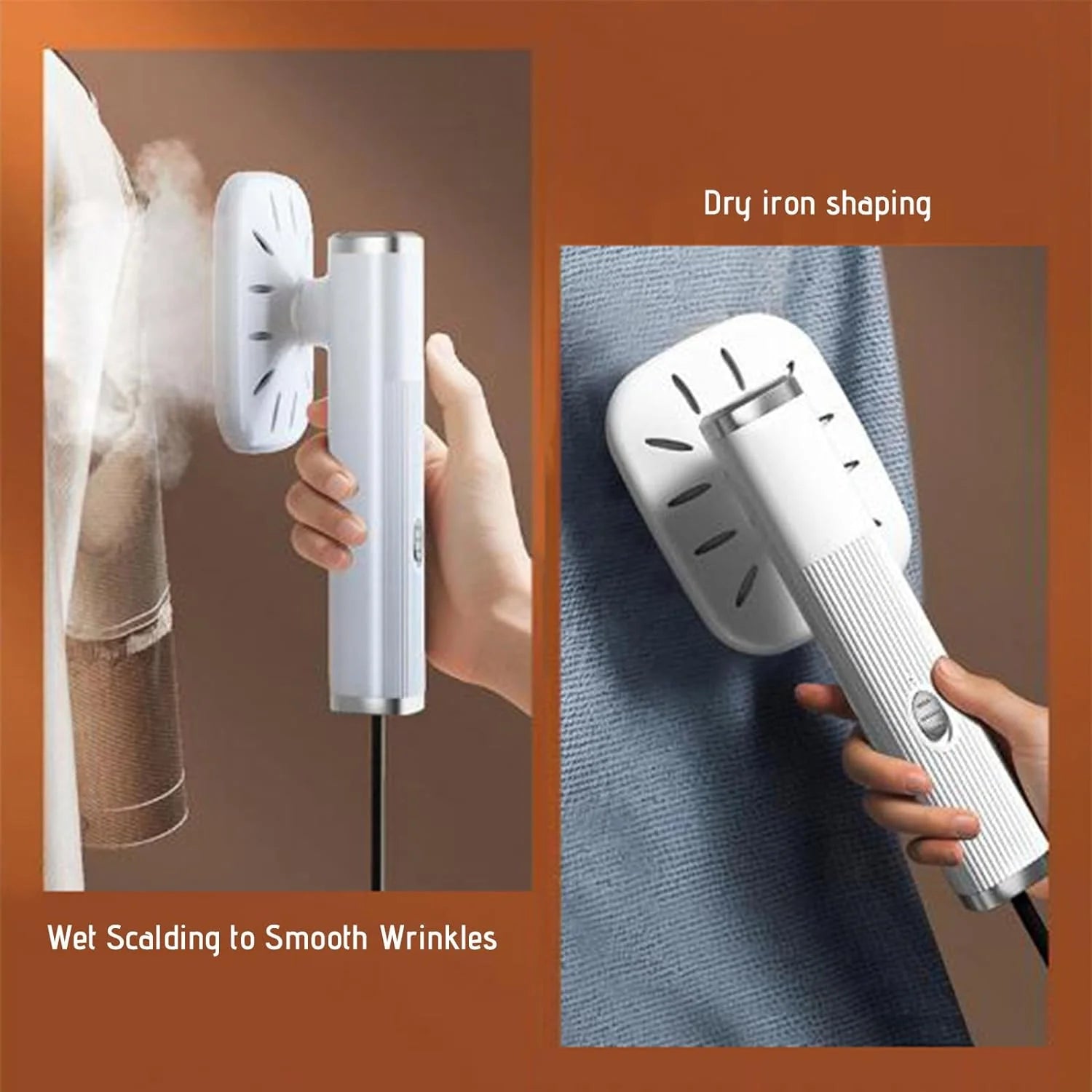 Mini Steam Ironing Machine, Handheld Travel Steamer for Clothes Mini Steam Iron, Micro Steam Iron Travel Steamer Iron, Fast Heat-Up Steamer Portable Iron Steamer for Home Travel Black 8AD