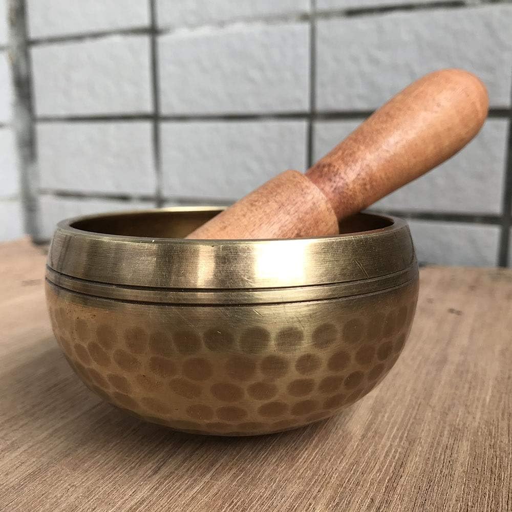 Himalayan Hand Hammered Chakra Meditation Tibetan Bowl Brass Buddhist Yoga Singing Bowl (Size : 17)