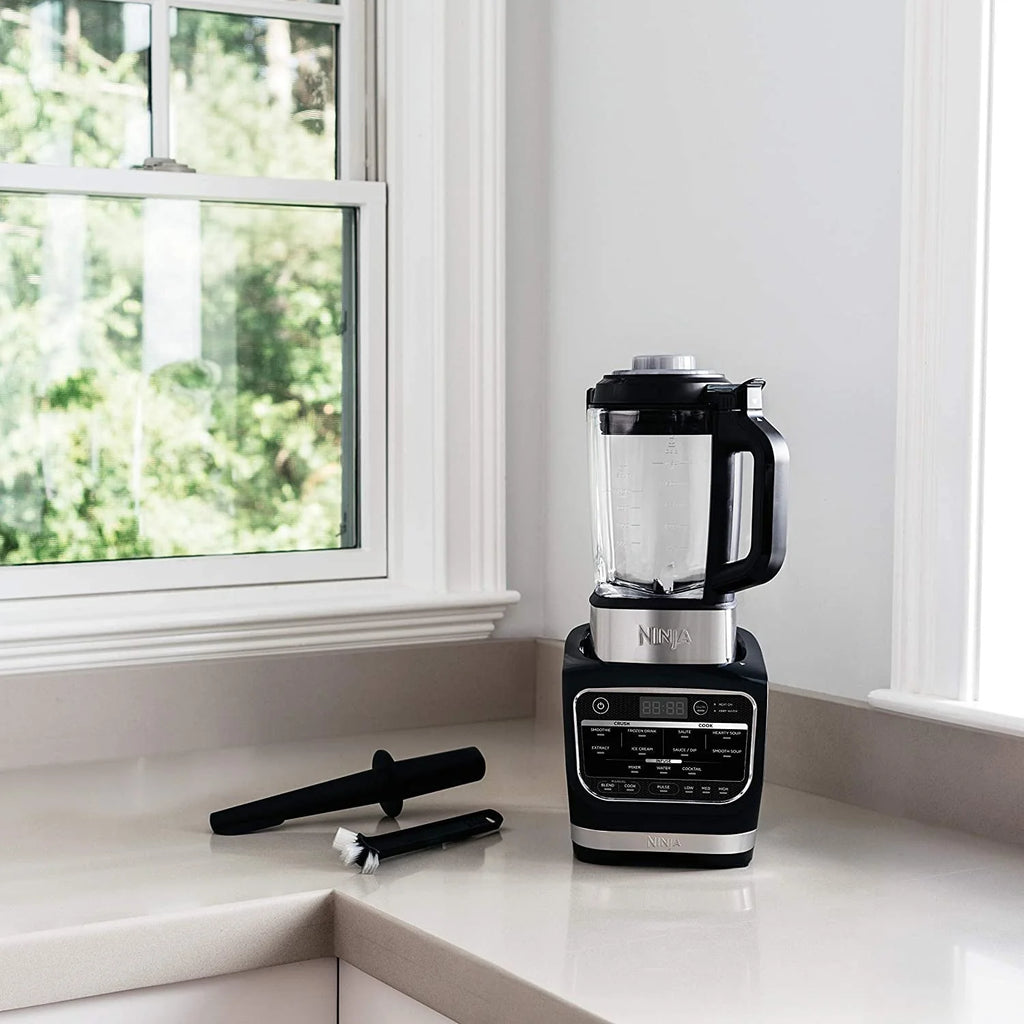 Ninja Foodi Cold  Hot Blender With 1400 Peak Watts Nonstick Glass Pitcher (HB152), 64 oz, Black
