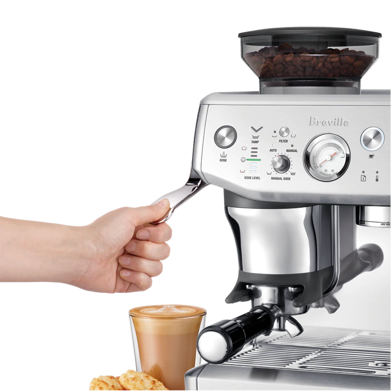 the Barista Express Impress(Brushed Stainless Steel)