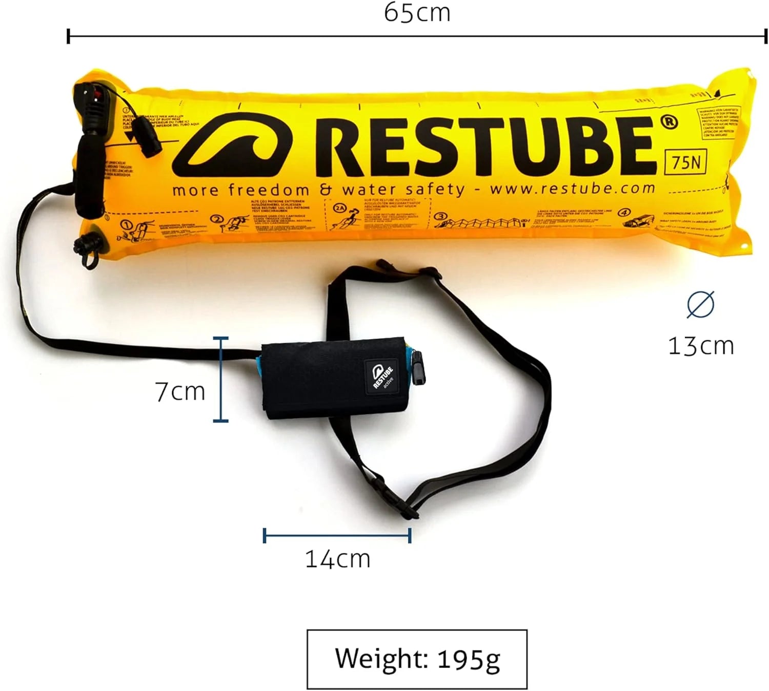 Active Swimming Safety Buoy for Adults and Kids - Open Water Swim Buoy to Help Swimmers Stay Afloat - One-Pull Inflatable Mechanism Life Buoy with Whistle(Active/Black+Ice Mint)