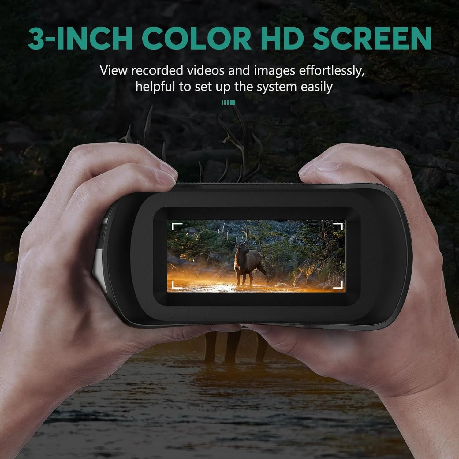 Night Vision Goggles, Night Vision Binoculars 4K Infrared Digital with 1300ft View Range, High Sensitivity Night Goggles for Hunting, Camping and Surveillance, Rechargeable, 32GB TF Card Inclu(Black and White)