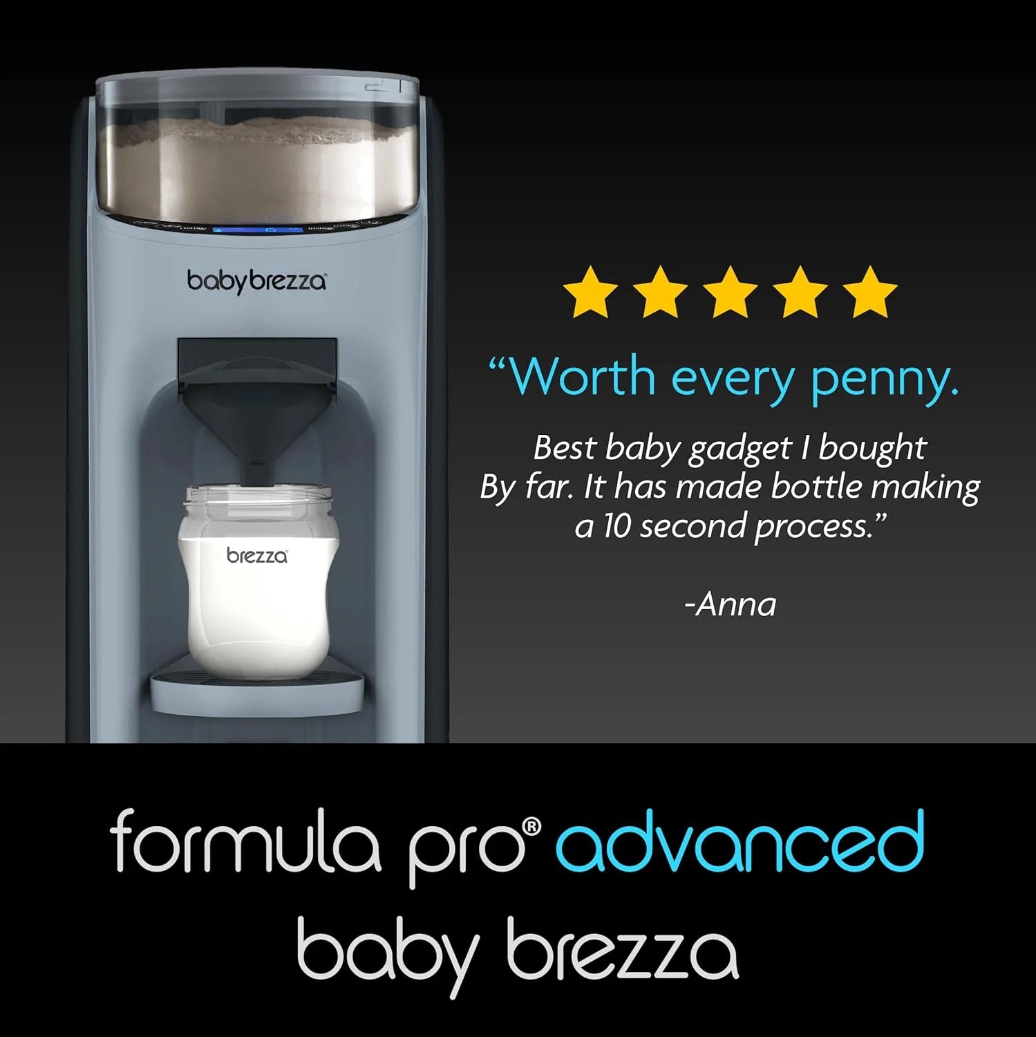 New and Improved Formula Pro Advanced Formula Dispenser Machine - Automatically Mix a Warm Formula Bottle Instantly - Easily Make Bottle with Automatic Powder Blending, Slate(Slate)