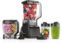 Ninja Blender, Mega Kitchen System, 1500W, 4 Functions for Smoothies, Processing, Dough, Drinks  More, with 72 Blender Pitcher, 64 Processor Bowl, 2 Nutri Cups + Lids, Black, BL770(Pitcher+Bowl+(2) 18-oz. Cups)