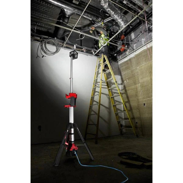18V Lithium-Ion Cordless Rocket Dual Power Tower Lights with (2) 6.0Ah High Output Batteries