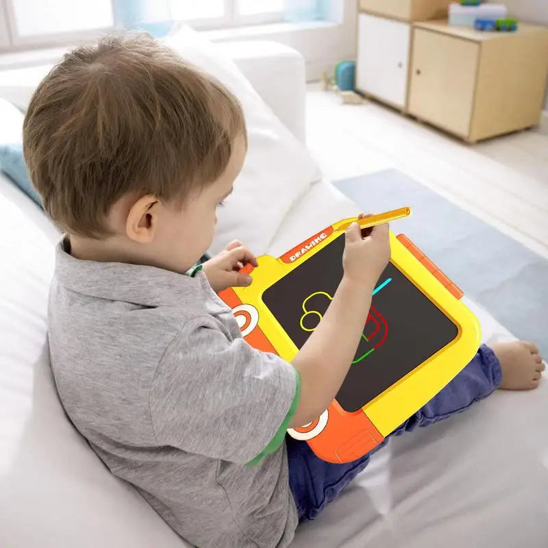 Drawing Board For Kids Reusable And Erasable LCD Writing Board Children Early Learning Education Toy For Kindergarten Living(CHINA/Yellow)