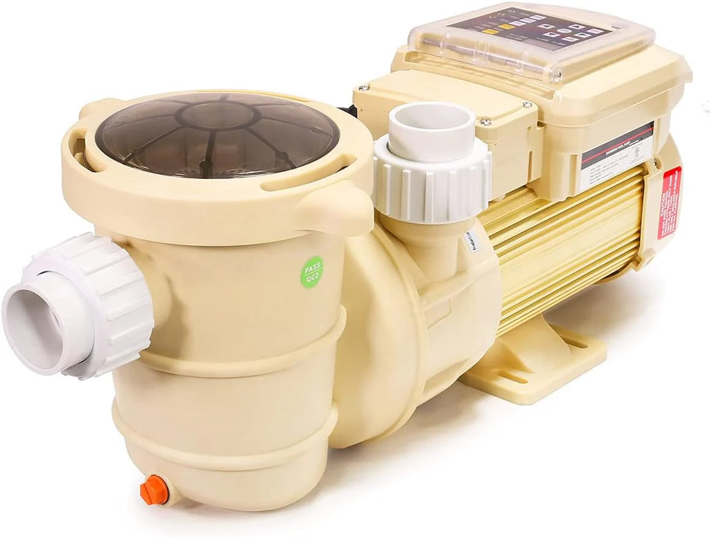 1.5HP Variable 2-Speed Swimming Pool Pump High Flow Above-Ground Swimming Pump Strainer w/ Slip on Fitting(3.0HP Variable Speed + Panel)