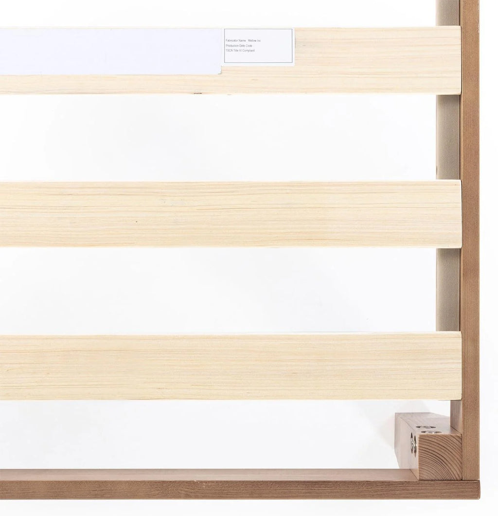 12" Classic Solid Wood Platform Bed Frame w/Wooden Slats (No Box Spring Needed), Natural, Queen Size(Queen/12 Inch)