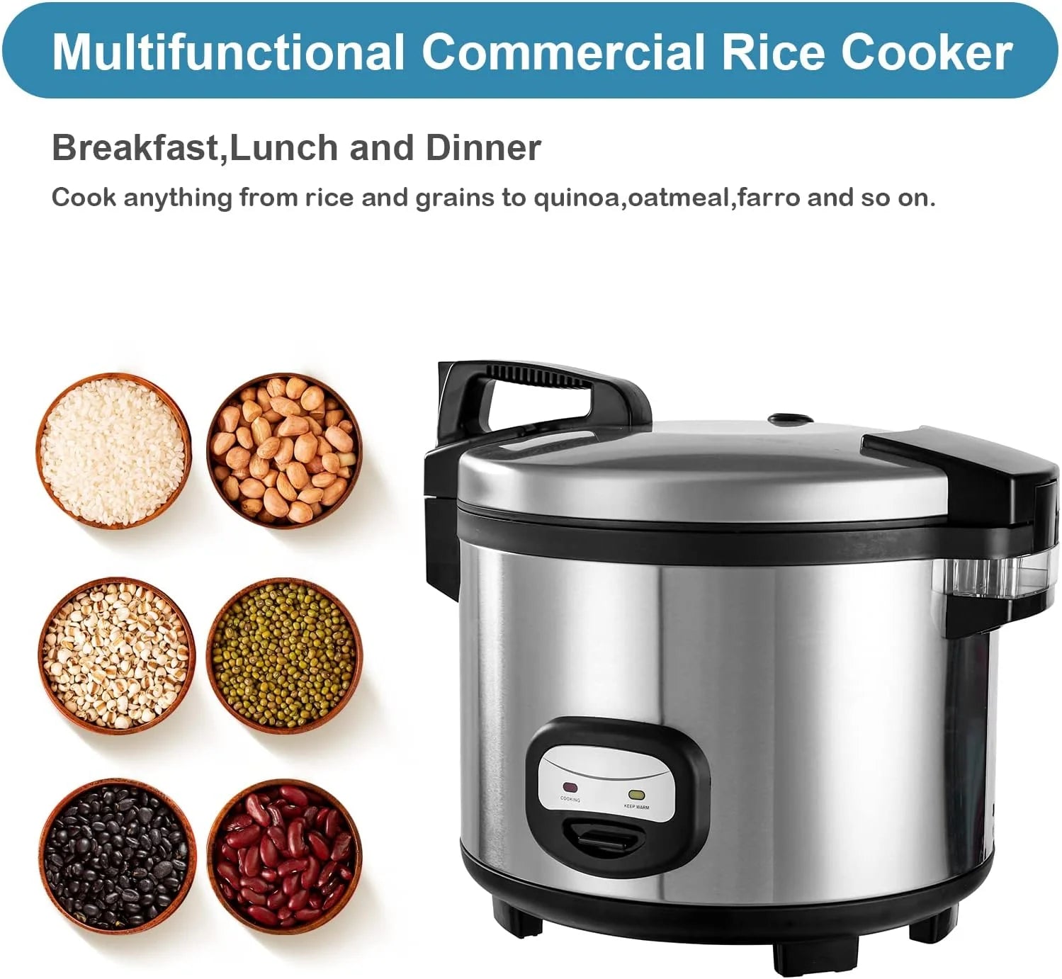 60-Cup (Cooked) Commercial Rice Cooker and Warmer