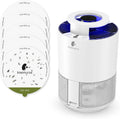 Indoor Bug Trap  Fruit Flies, Gnats  Mosquitoes Catcher with Suction, 5 Glue Cards  Bait (White)(White/with Bait)