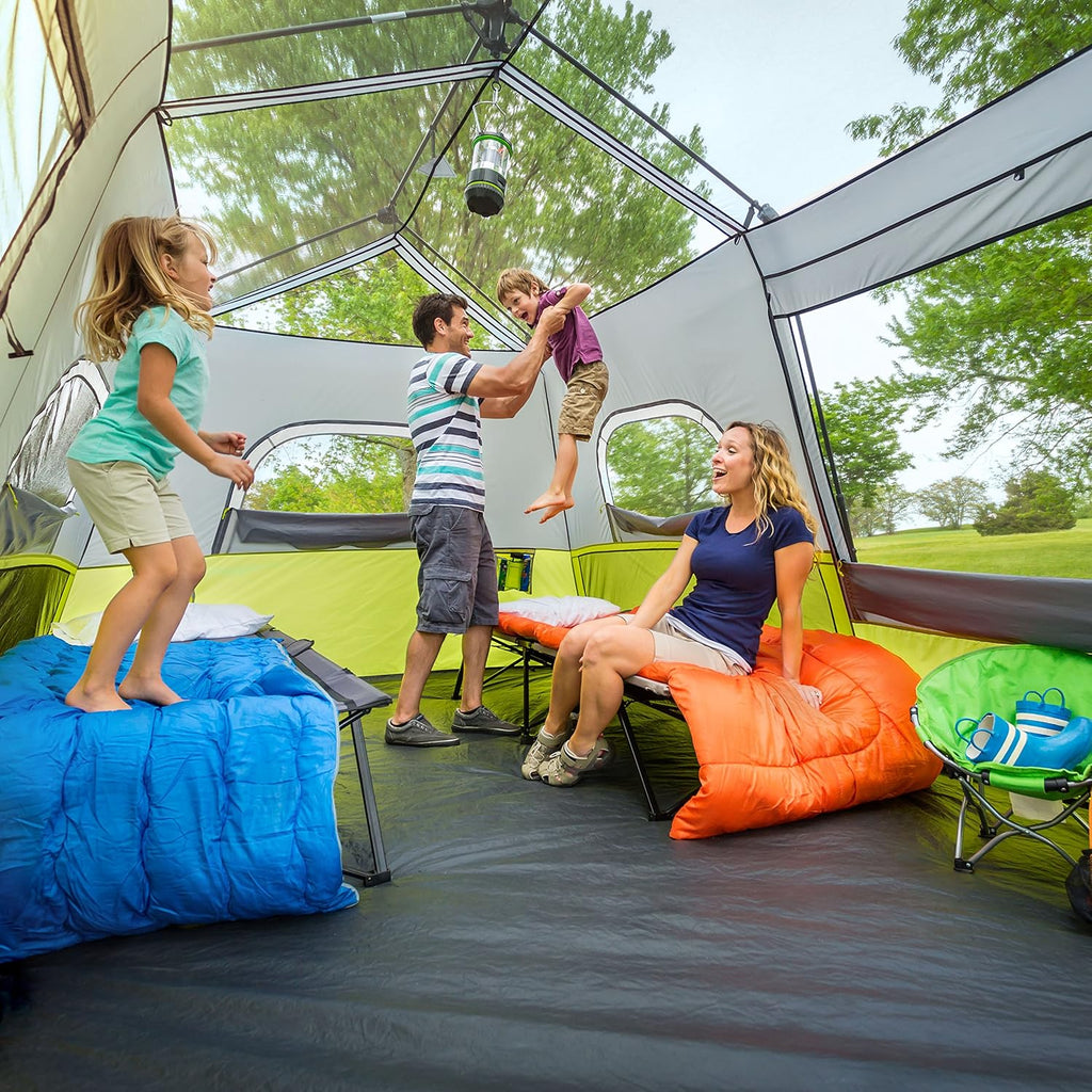Core 9 Person Instant Cabin Tent - 14' x 9', Green (40008)(9 Person (Green))