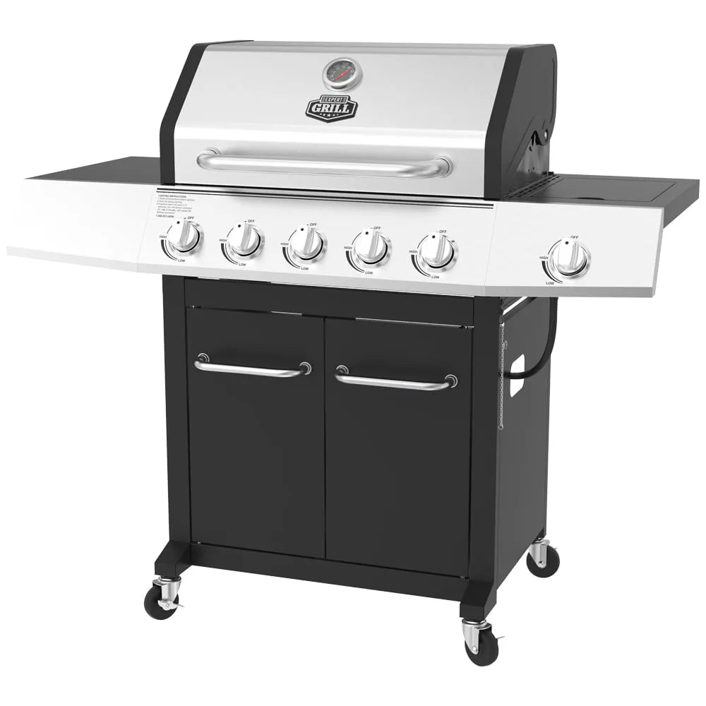 Burner Propane Gas Grill with Side Burner