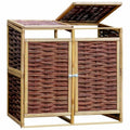 Josepha 5 ft. W x 3 ft. D Solid Wood Horizontal Garbage Shed