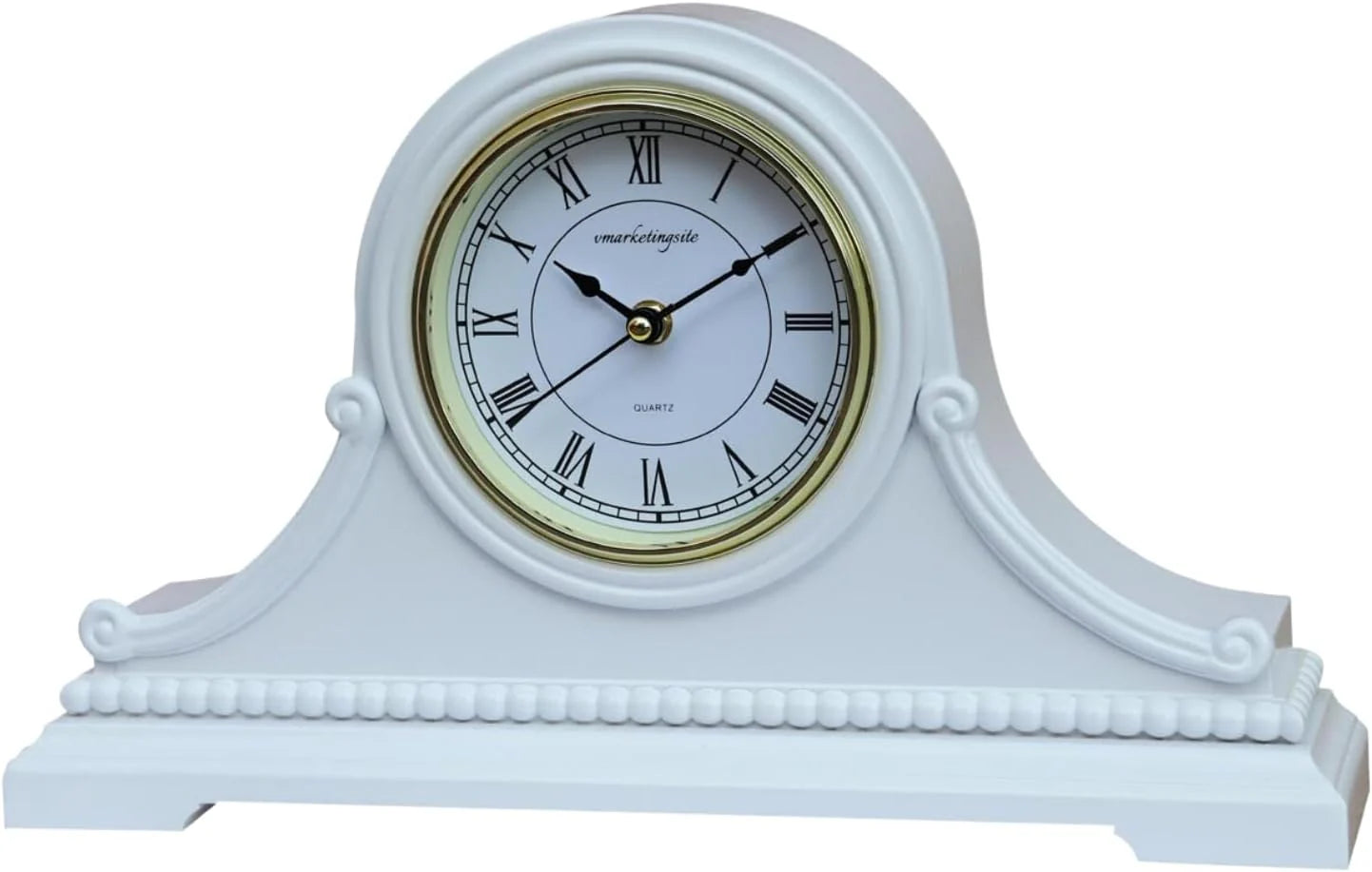 Silent Wooden Wall Clock with Westminster Hour Chime, 9x16x3 Deep Red(Maroon Arabic Numerals)