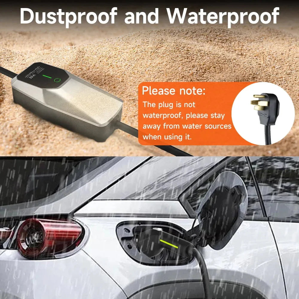 32 Amp Level 12 Portable EV Charger ,26FT Cable NEMA 14-50 Plug for Electric Car Home Charging Station 7.68KW