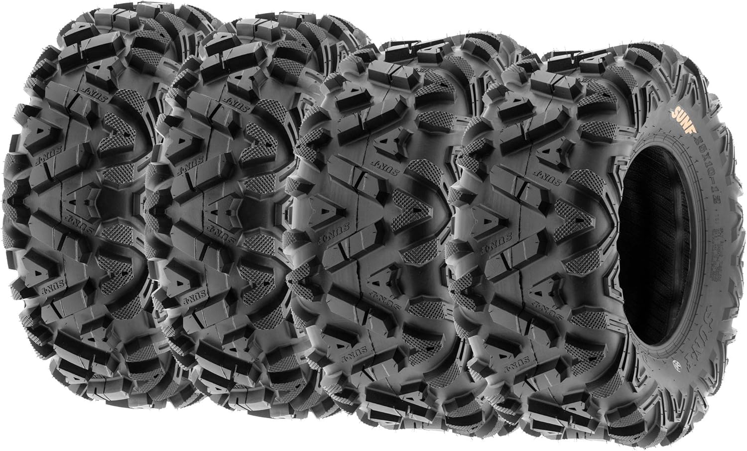 I ATV/UTV all-terrain Tires 25x8-12 Front  25x10-12 Rear Set of 4 A033 6-PR Tubeless