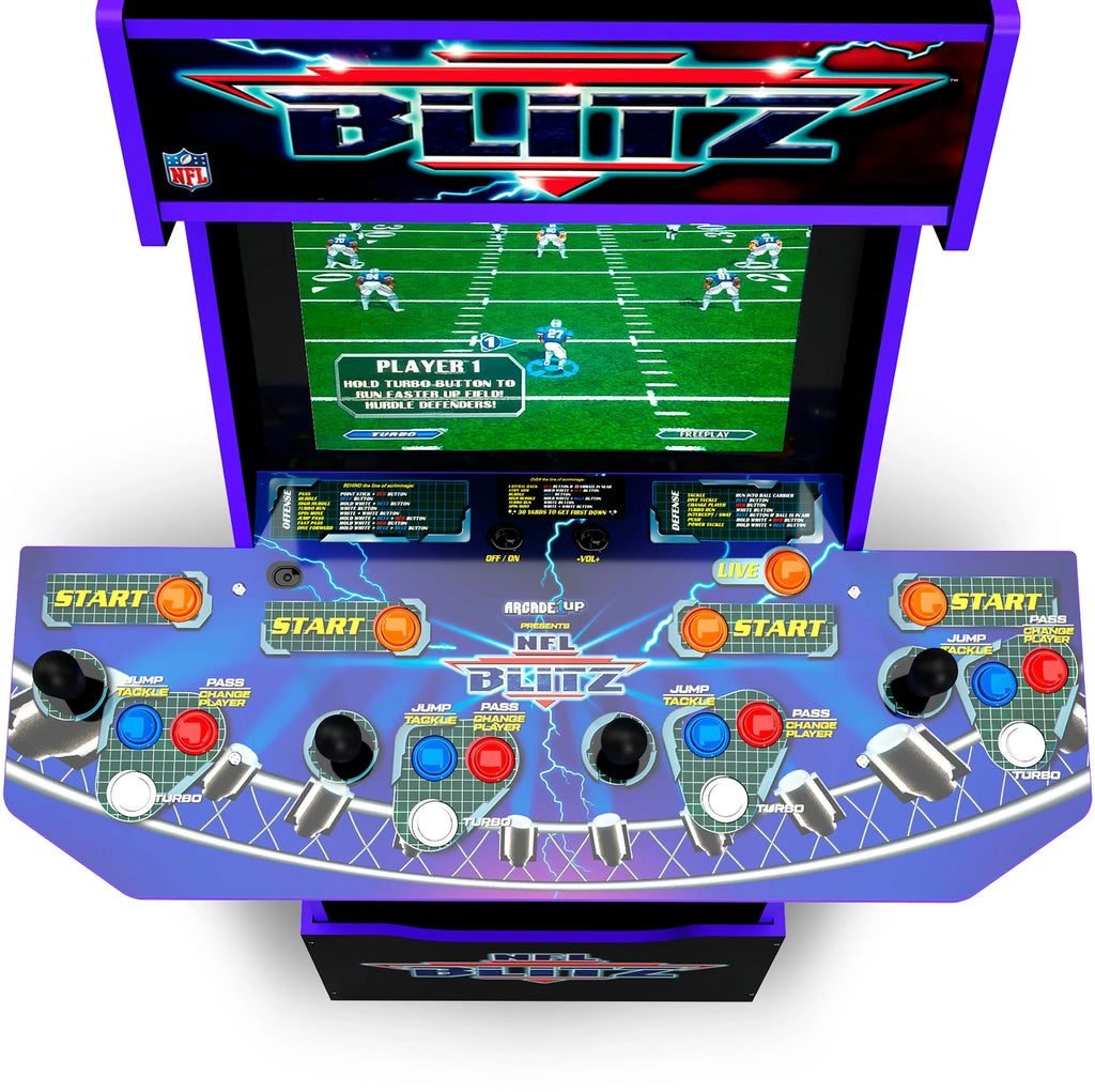 Arcade1Up – NFL Blitz Arcade with Riser and Lit Marquee – Multi
