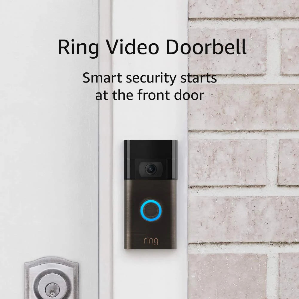 Ring Video Doorbell with Ring Stick Up Cam (White) and Ring Alarm 8-piece (White)(Venetian Bronze/with Ring Stick Up Cam and Alarm 8PC)