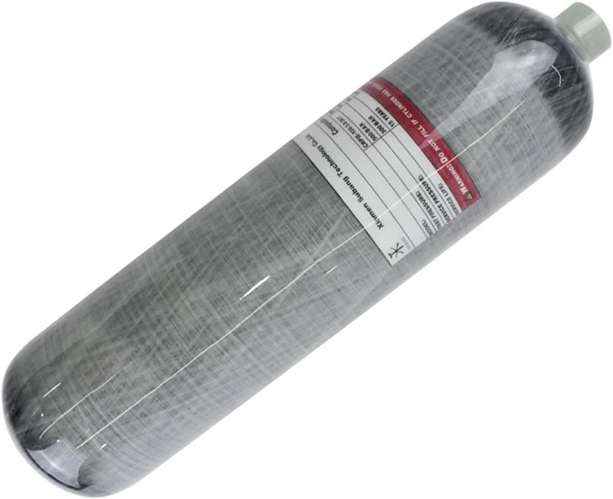 4500Psi High Pressure Composite Cylinder, Scuba Tank,Carbon Fiber Air Tank 3L,CE Approved, Pcp Paintball Air Tank Diving Tank（Empty Bottle） M18*1.5