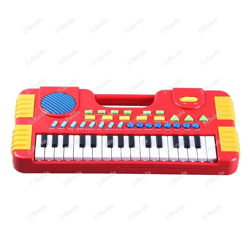 31 Keys Kids Baby Musical Toys Children Musical Portable Instrument Electronic Piano Keyboard Educational Toys for Girl(WHITE)