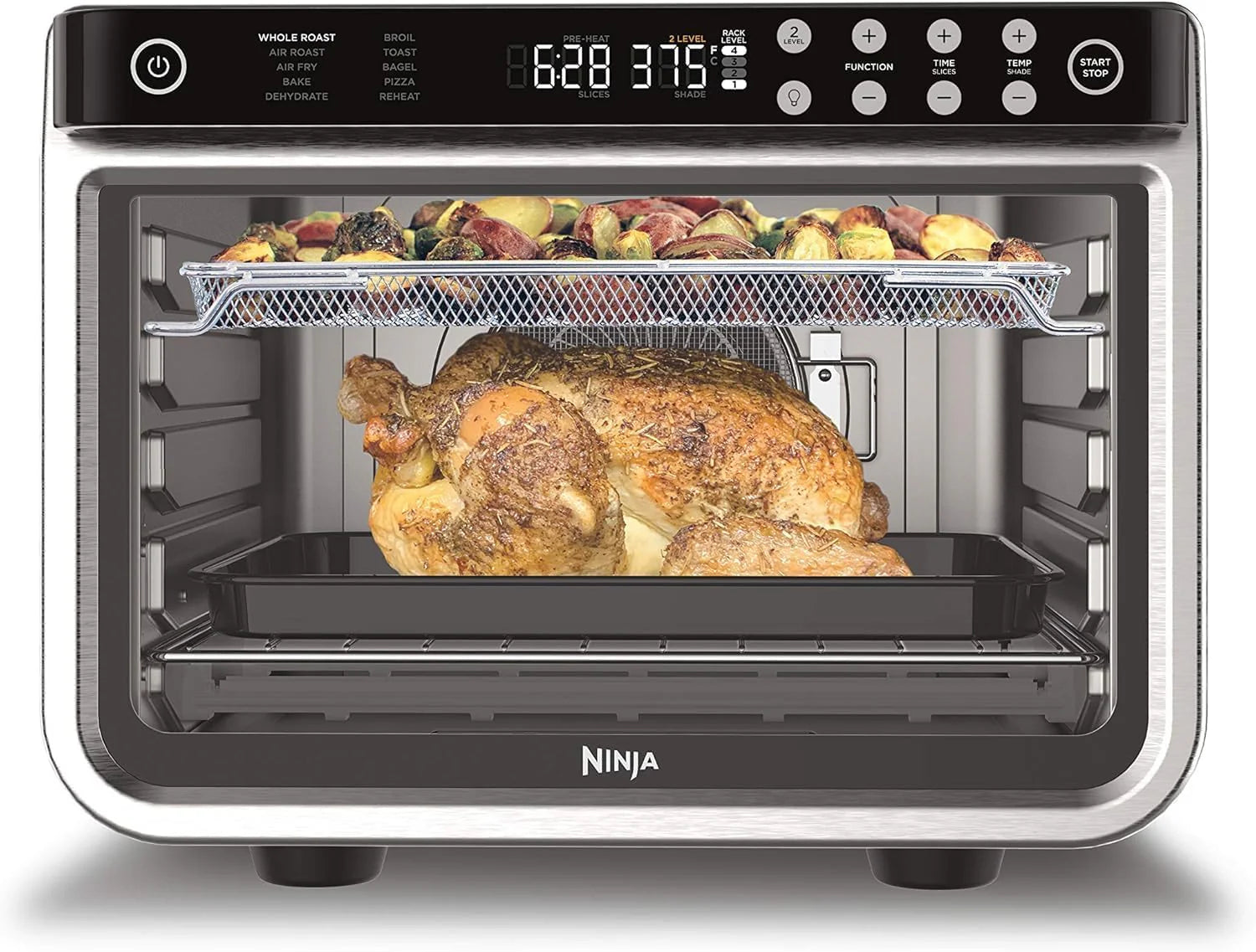 Professional air oven - truly circular convection - large countertop oven - air oven - used for air baking, roasting, drying, pizza making, and family meals - 1800 watts